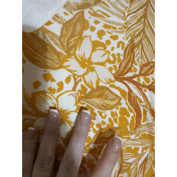 BOHOME Collection Women's Dress XS Maxi Marigold White Tropical Resort Peasant - Picture 11 of 11